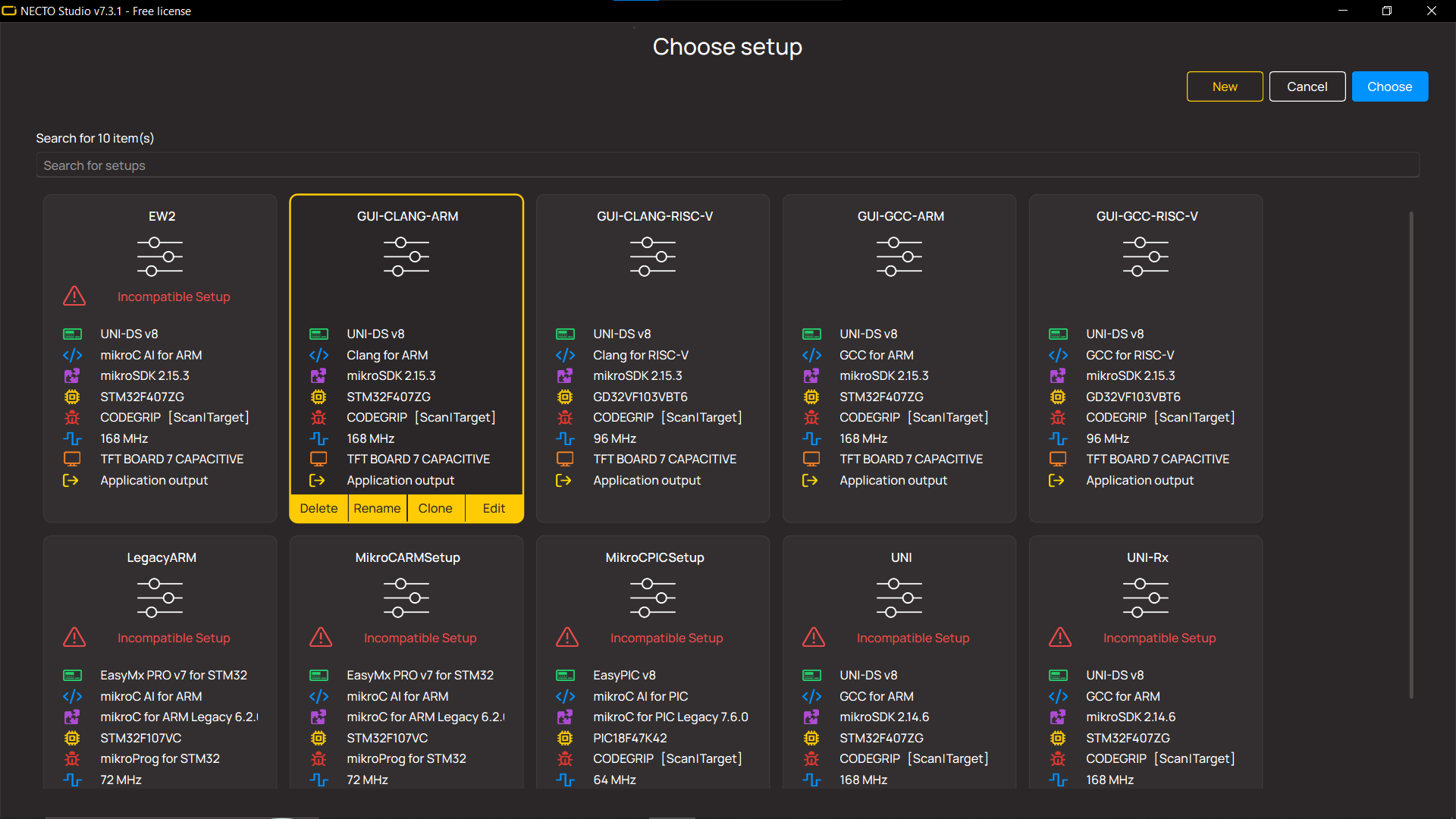 GUI Hardware Setup