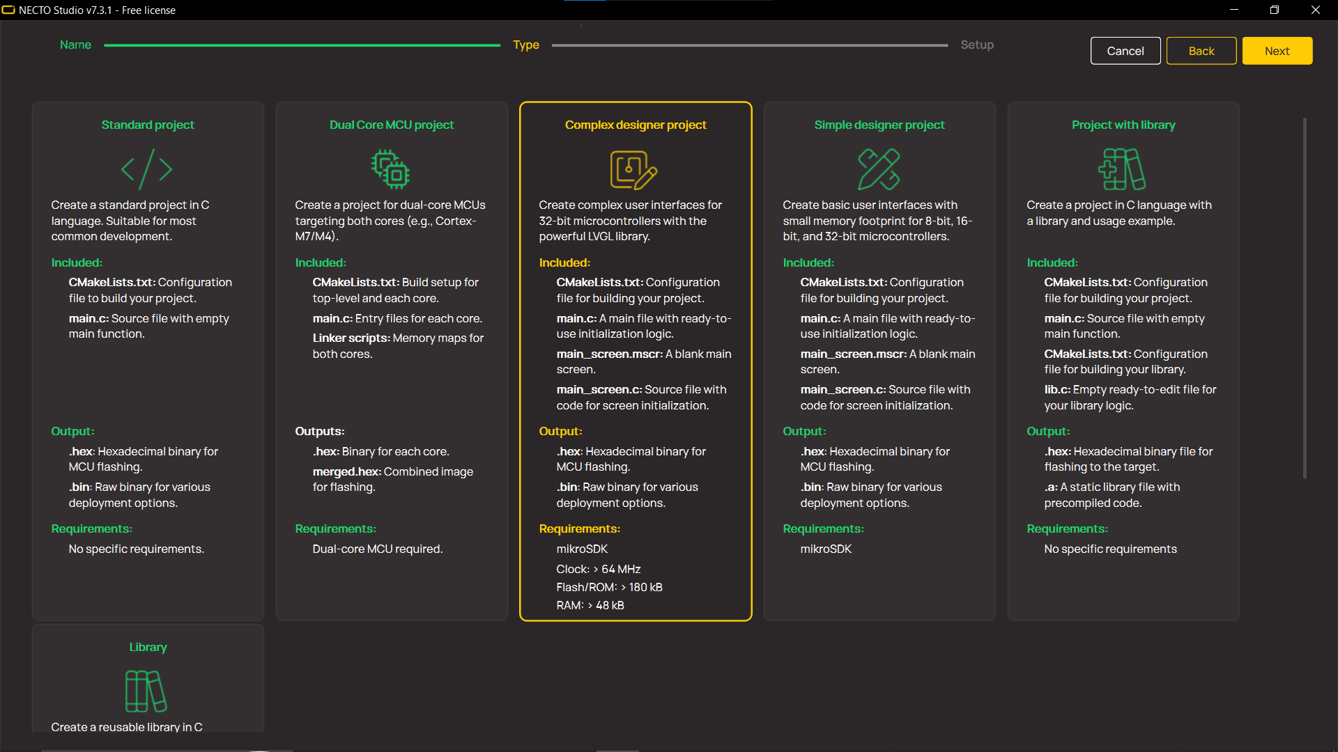 GUI Project Type