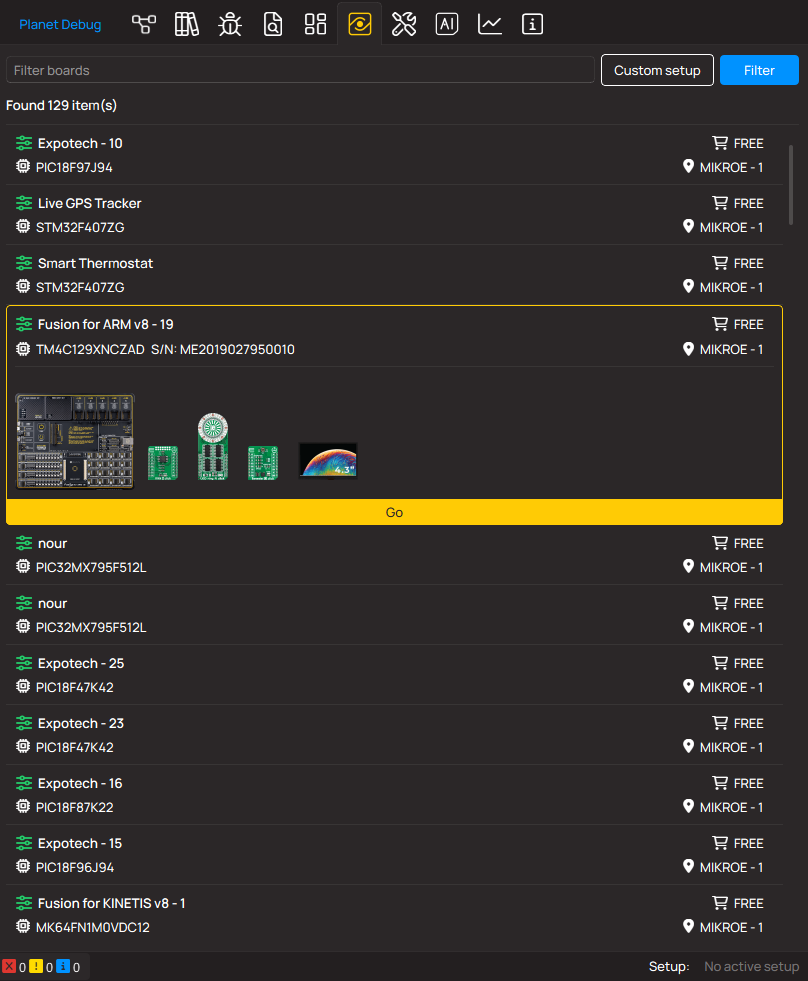 Planet Debug Feature Tab